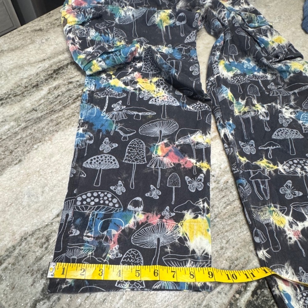 Earthbound Mushroom Cargo Pants Unisex Medium Cott Tie Dye Whimsygoth Fairycore - Picture 6 of 14
